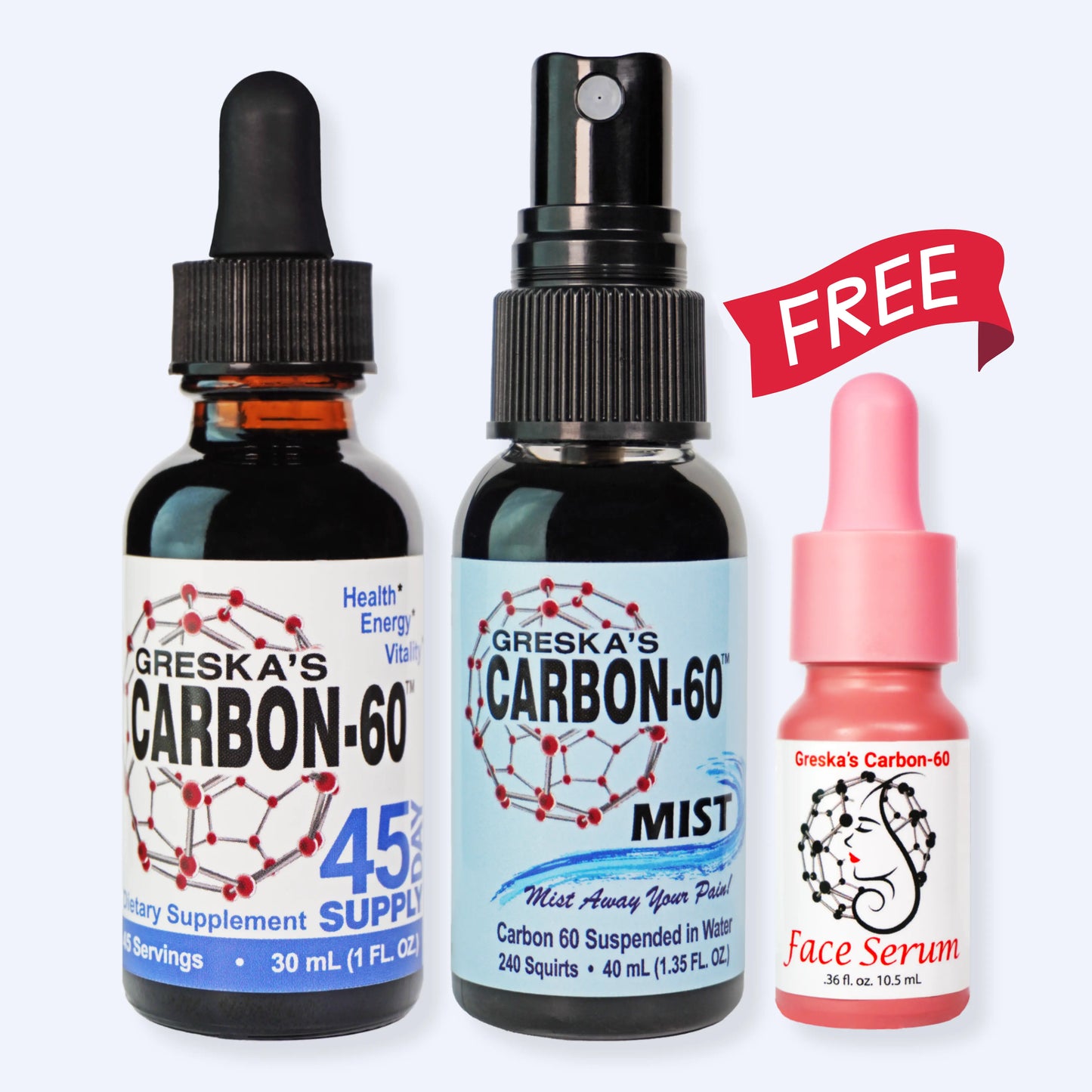 Free Face Serum! | The Ultimate Cellular, Anti-Inflammatory, and Beauty Overhaul Package Greska's Carbon 60