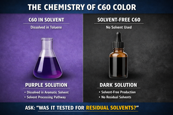 The Chemistry of Purple C60: What the Science Really Says About Color and Solvent History